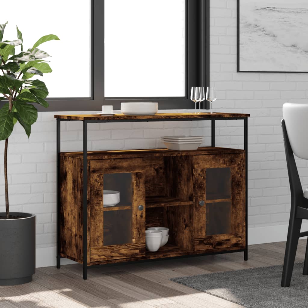 Levně vidaXL Příborník kouřový dub 100 x 35 x 80 cm kompozitní dřevo