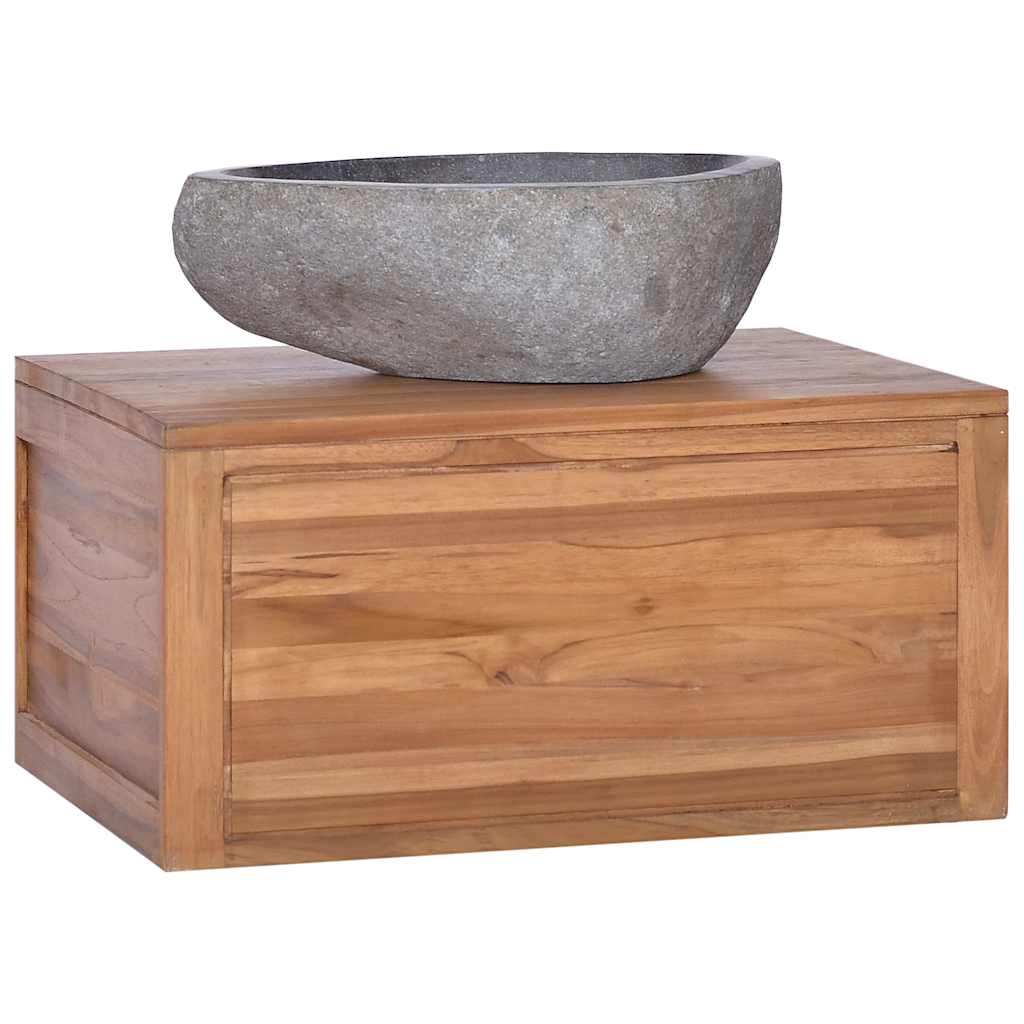 Levně vidaXL Nástěnná koupelnová skříňka 60x45x30 cm masivní teakové dřevo