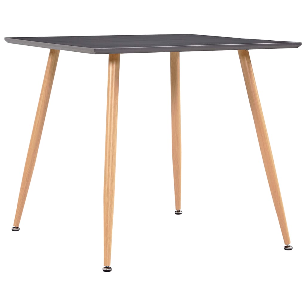 Levně vidaXL Jídelní stůl šedý a dubový 80,5 x 80,5 x 73 cm MDF