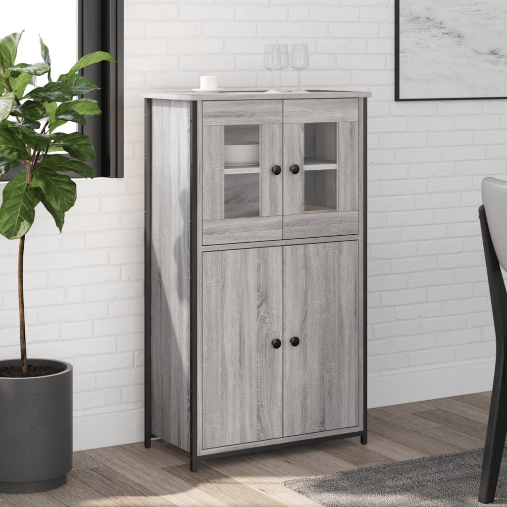 Levně vidaXL Skříň highboard šedá sonoma 62 x 32 x 106,5 cm kompozitní dřevo
