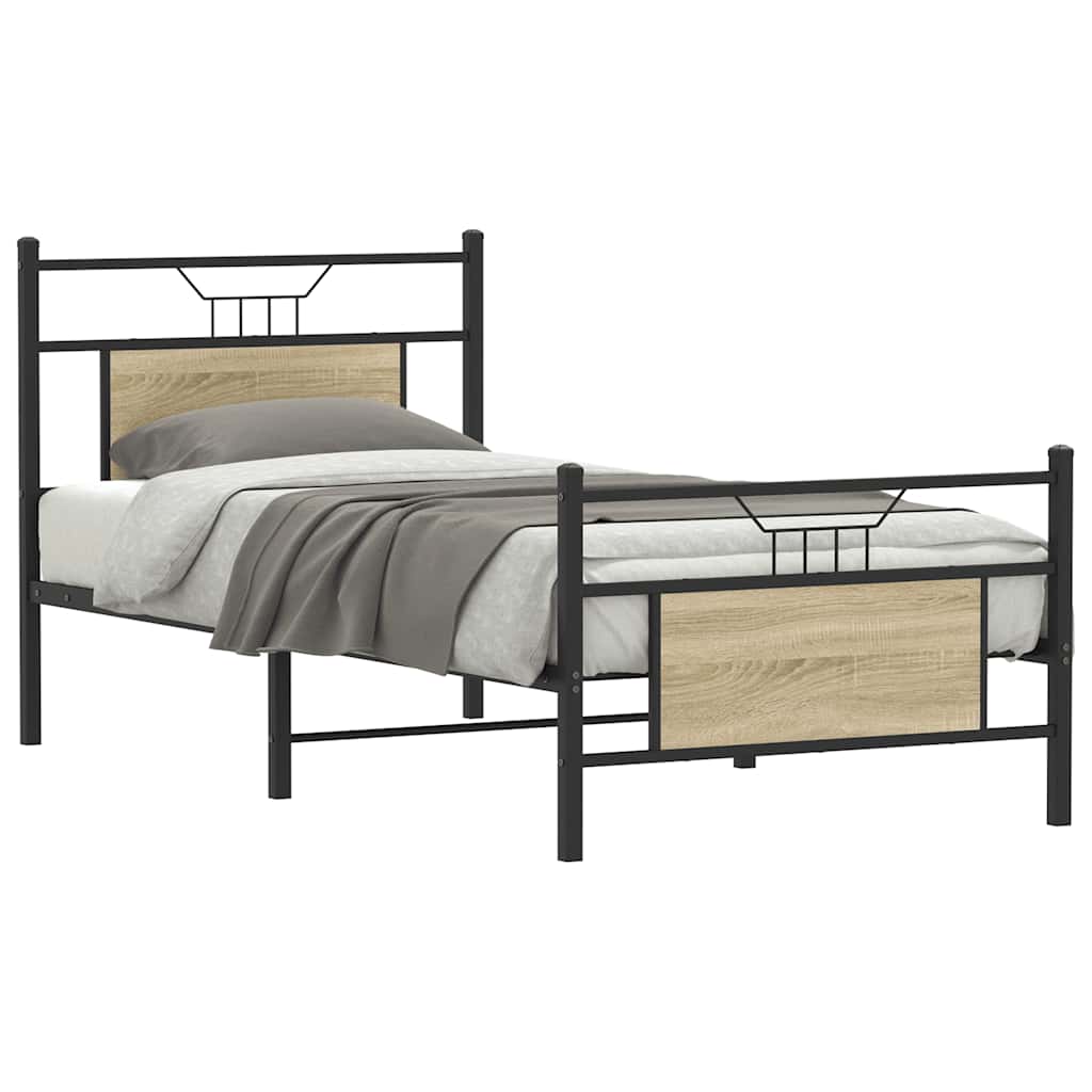 Levně vidaXL Rám postele bez matrace dub sonoma 80 x 200 cm kompozitní dřevo
