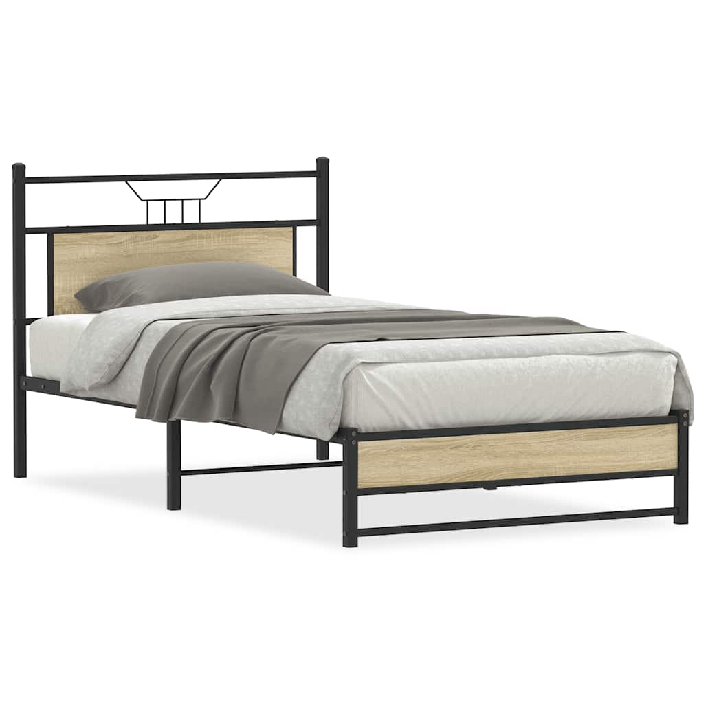 Levně vidaXL Rám postele bez matrace dub sonoma 100x190 cm kompozitní dřevo
