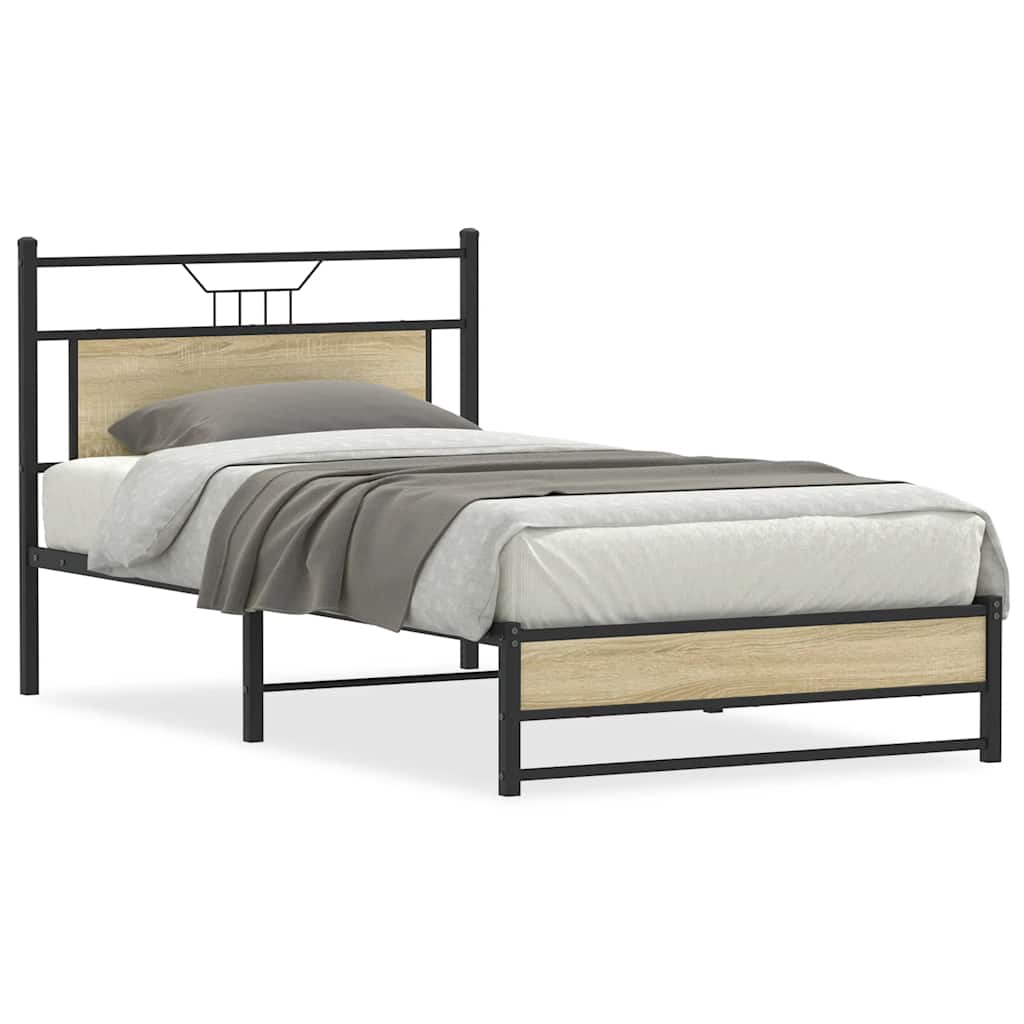 Levně vidaXL Rám postele bez matrace dub sonoma 100x200 cm kompozitní dřevo