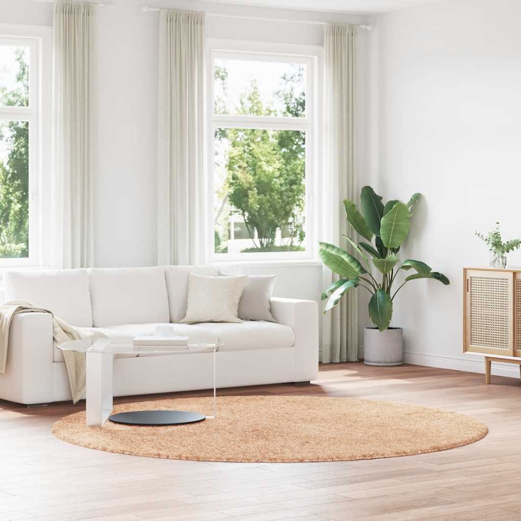 Levně vidaXL Koberec Shaggy s vysokým vlasem NAVARRA béžový 240x240 cm