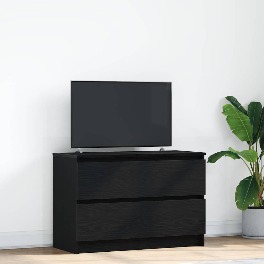 Levně vidaXL TV skříňka černá 80x35x54 cm kompozitní dřevo