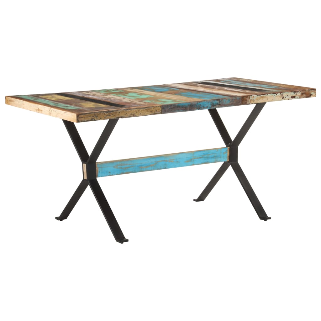 Levně vidaXL Jídelní stůl 160 x 80 x 76 cm masivní recyklované dřevo
