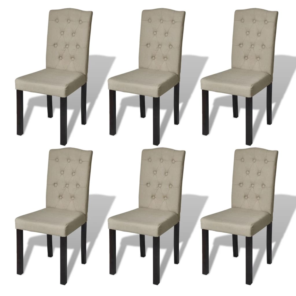 Levně vidaXL Jídelní židle 6 ks velbloudí textil