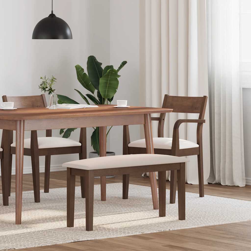 Levně vidaXL Lavice 90 cm Hnědá masivní dřevo Guma