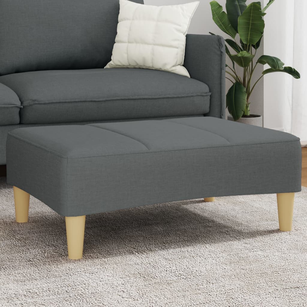 Levně vidaXL Podnožka tmavě šedá 77 x 55 x 31 cm textil