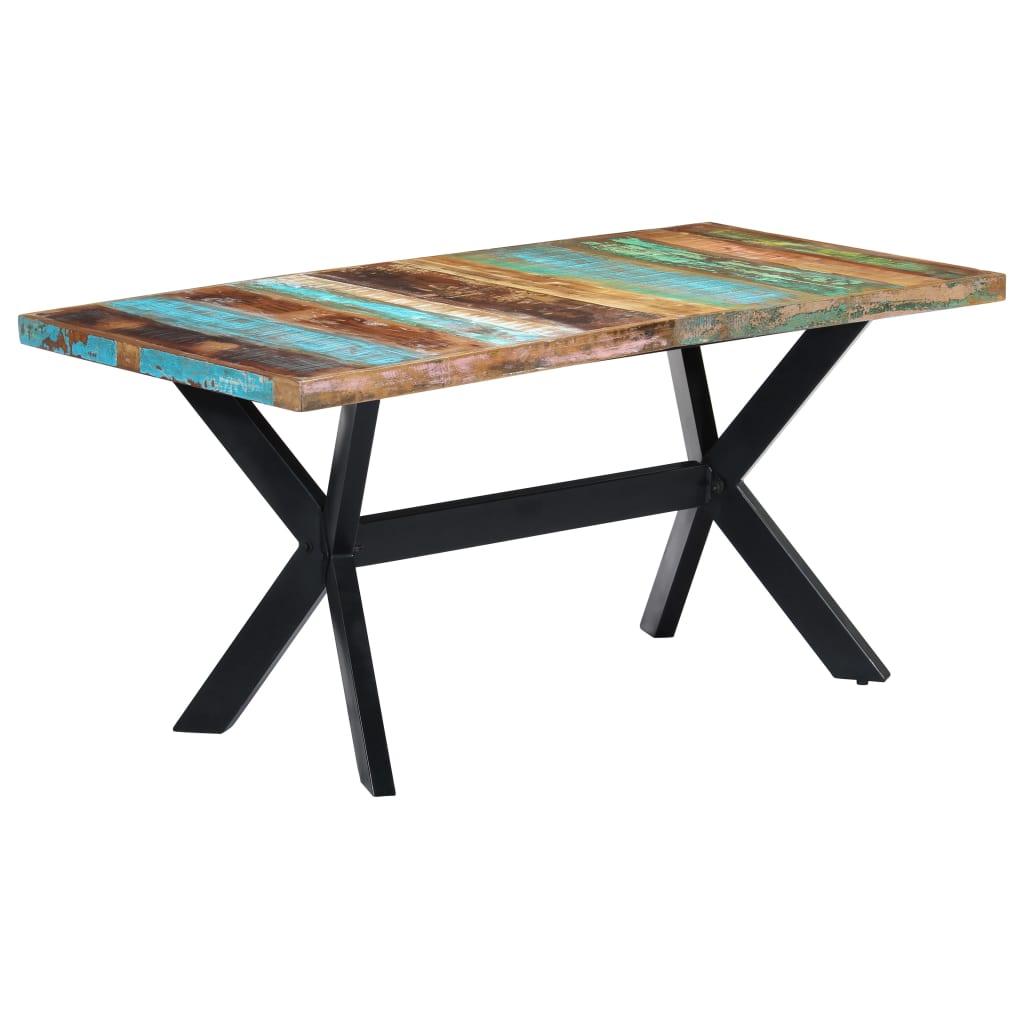 Levně vidaXL Jídelní stůl 160 x 80 x 75 cm masivní recyklované dřevo