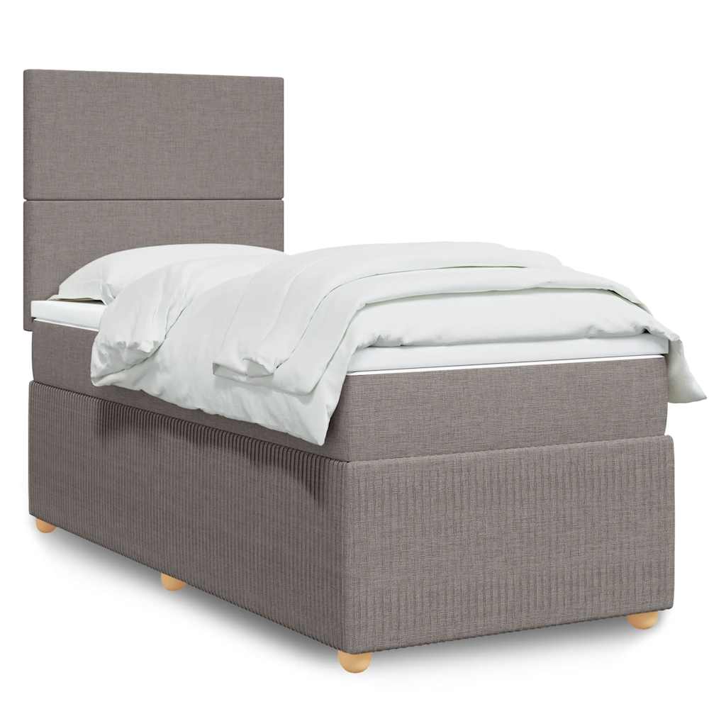 Levně vidaXL Box spring postel s matrací taupe 80x200 cm textil