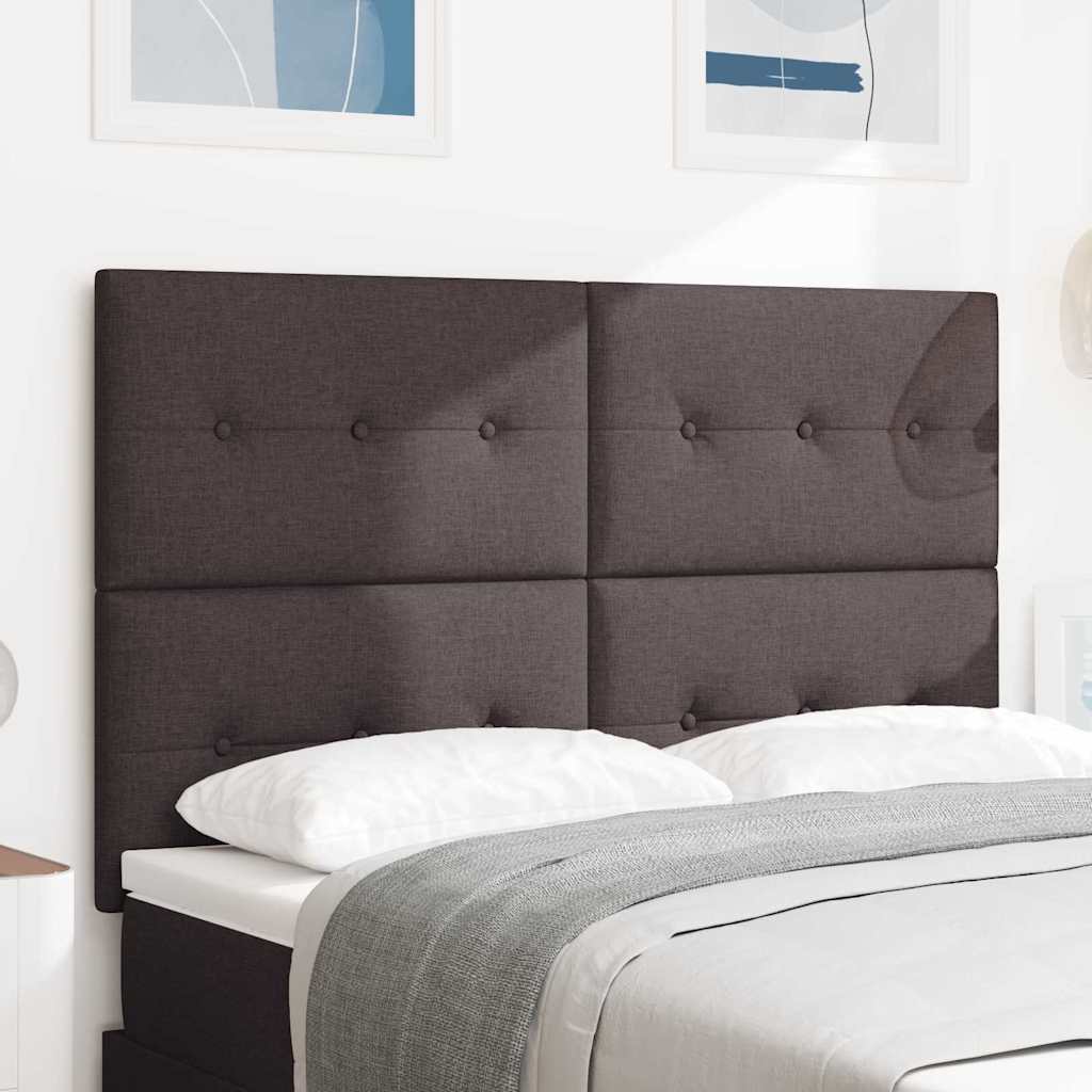 Levně vidaXL Výškově nastavitelné čelo postele Tmavě hnědá 160 cm textil