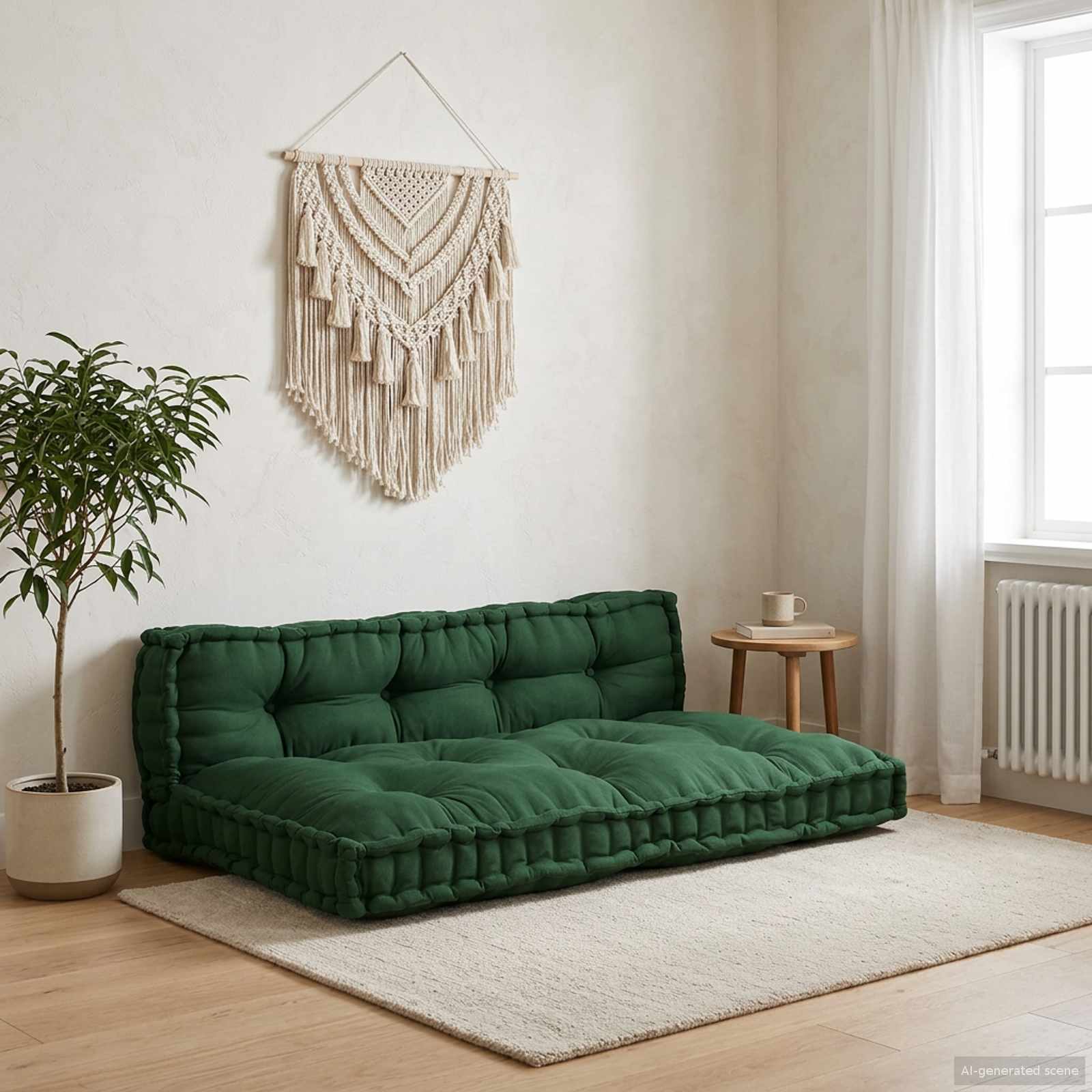 Levně vidaXL Polstrovaný pohovkový polštář 2 pcs Zelená 120 x 80 x 38 cm