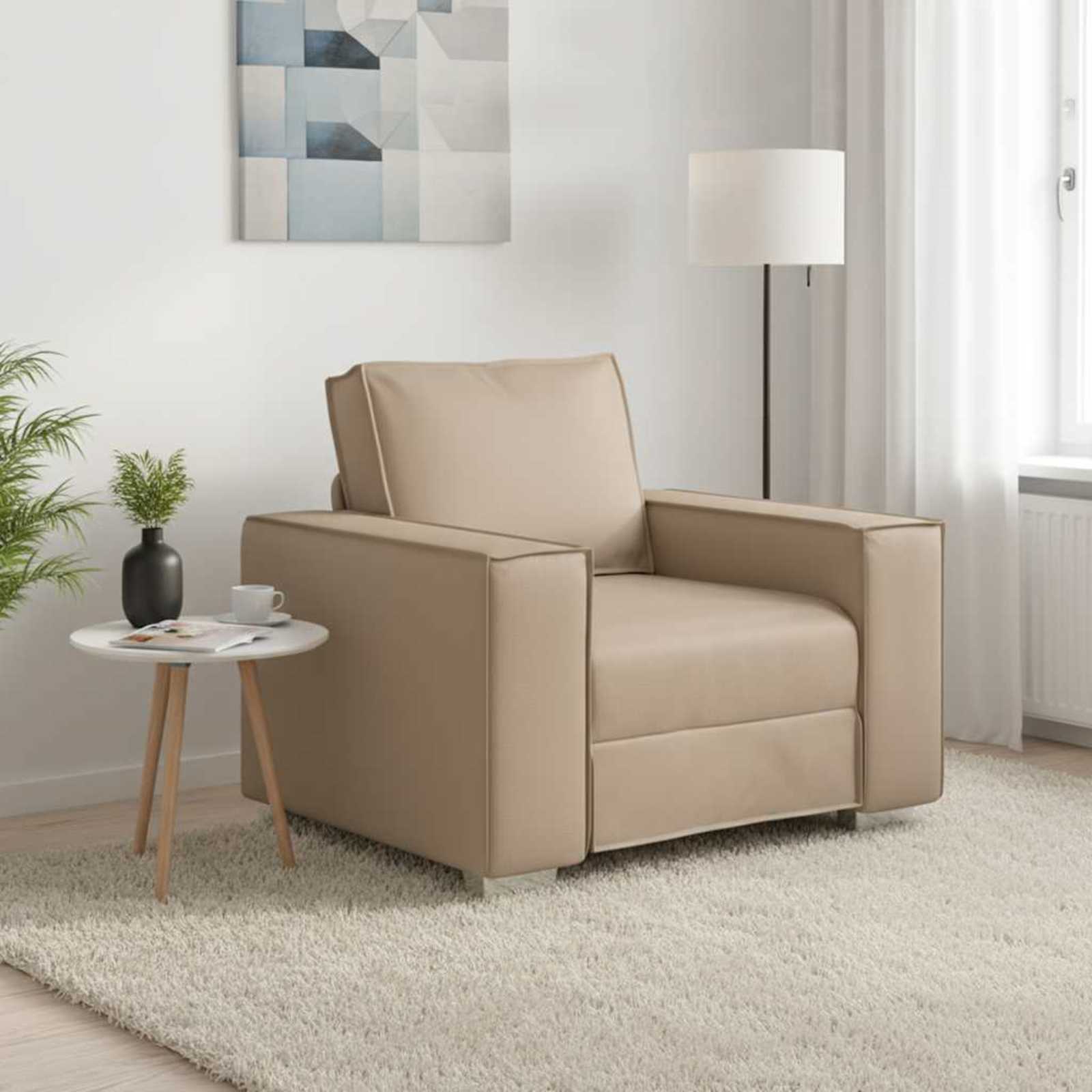 Levně vidaXL Křeslo Cappuccino 100 cm Umělá kůže