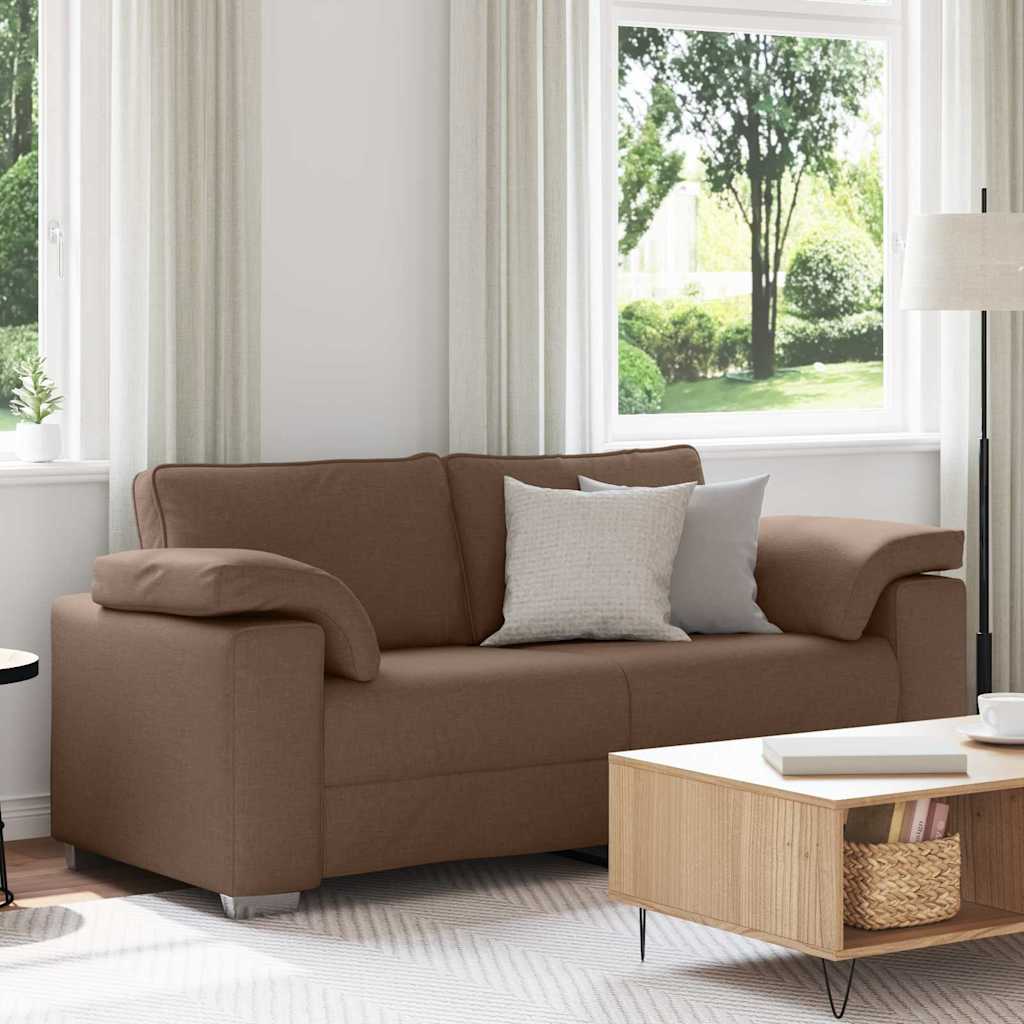 Levně vidaXL Dvojsedačka Hnědá 180 cm textil
