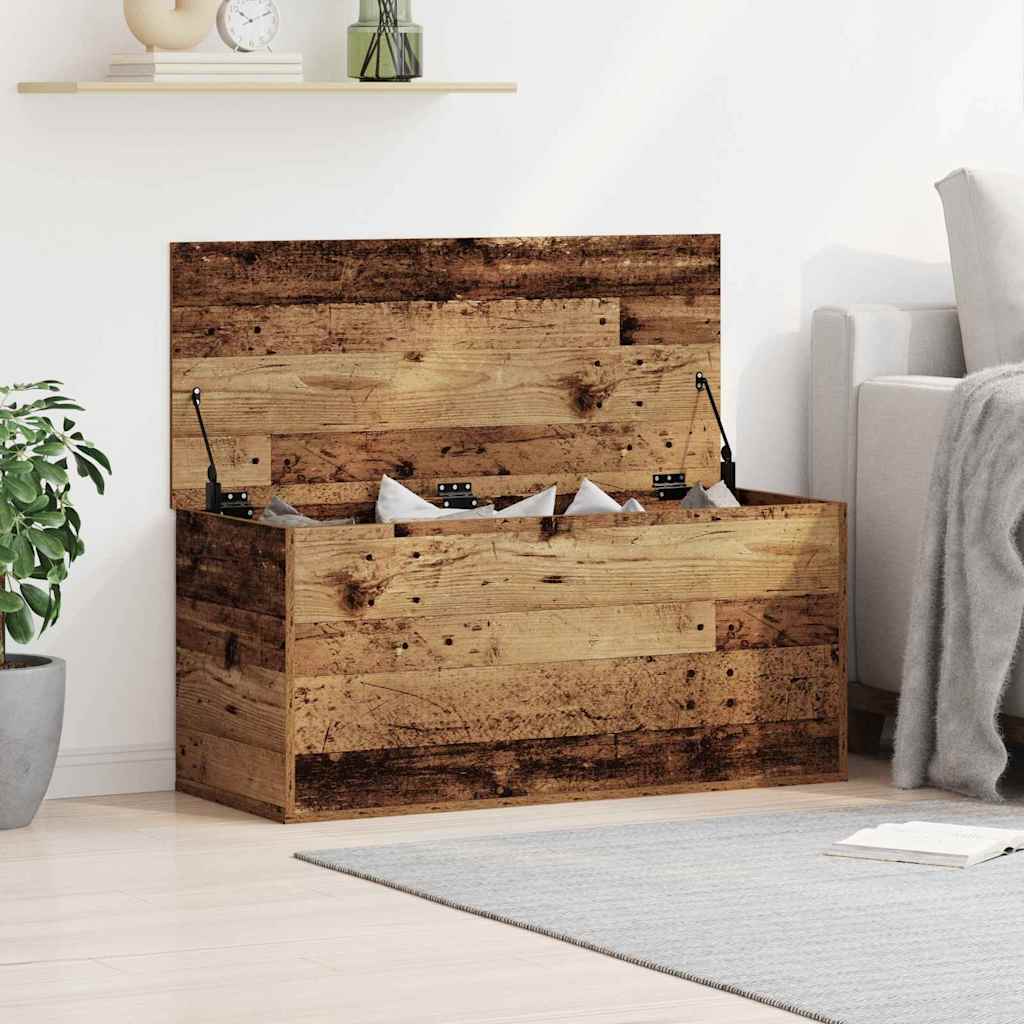 Levně vidaXL Úložná krabice Staré dřevo 100 x 42 x 46 cm kompozitní dřevo