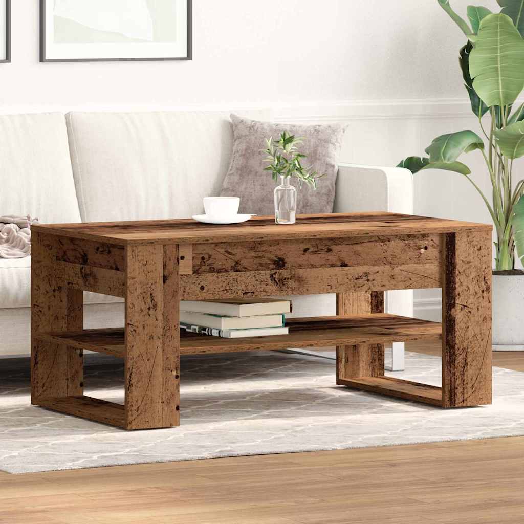 Levně vidaXL Konferenční stolek Staré dřevo 102 x 55 x 45 cm