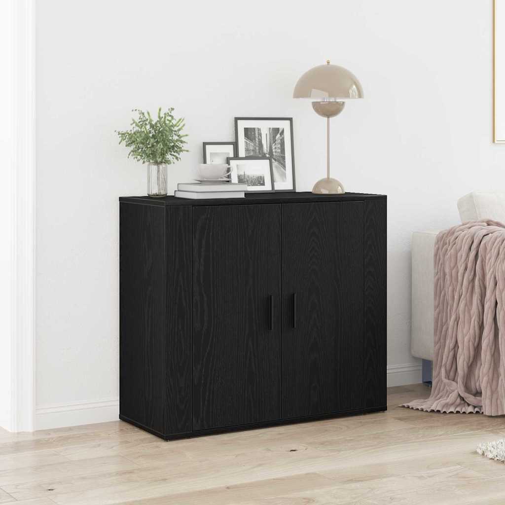 vidaXL Servírovací skříň Černý dub 80 x 33 x 70 cm kompozitní dřevo