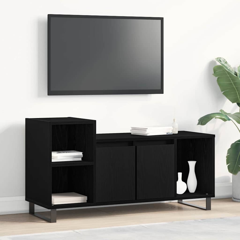 Levně vidaXL Sestava TV skříněk Černý dub 100 x 35 x 55 cm kompozitní dřevo