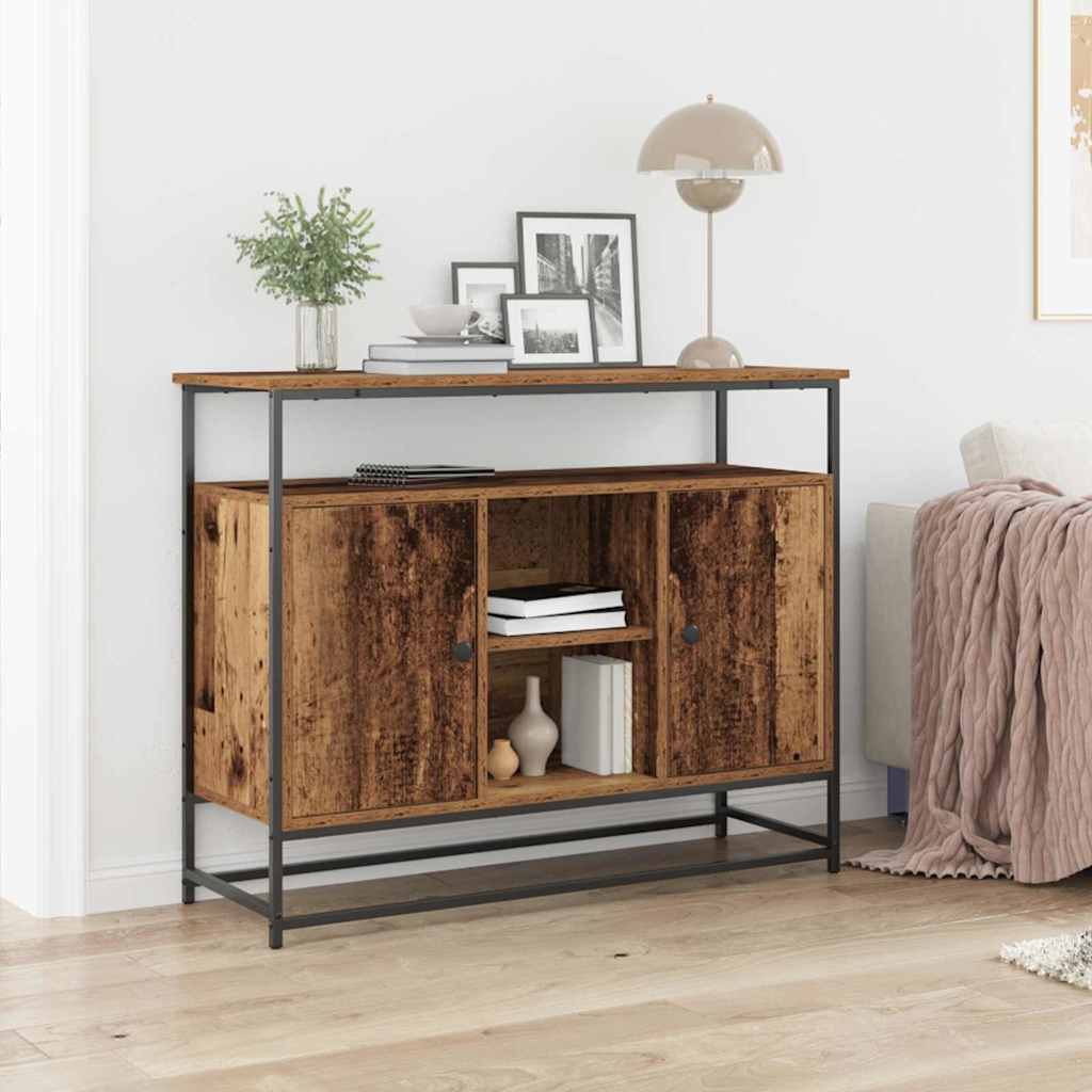 Levně vidaXL Servírovací skříň Staré dřevo 100 x 35 x 80 cm kompozitní dřevo