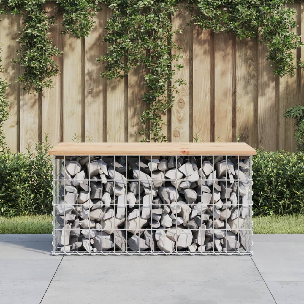 Levně vidaXL Zahradní lavice gabionový design 83x44x42 cm masivní borovice