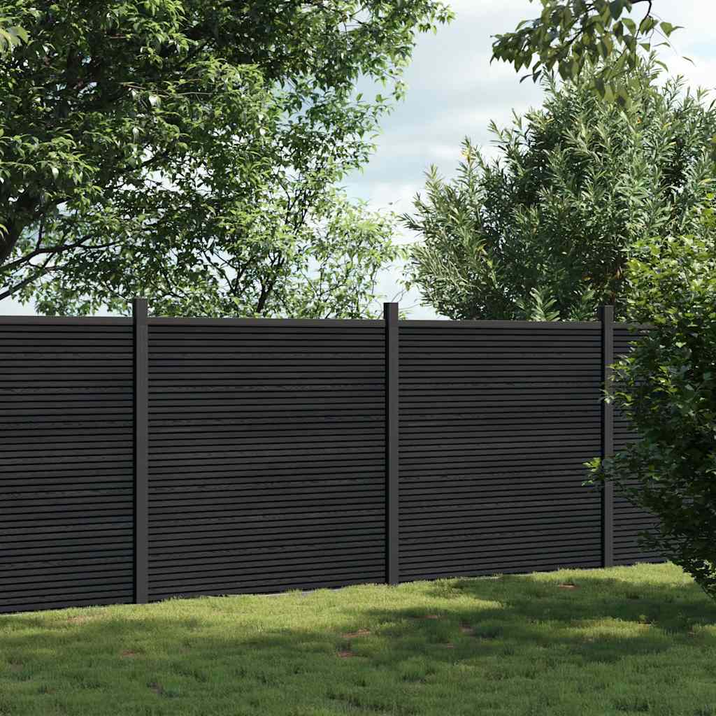 Levně vidaXL Plotový dílec šedý 353 x 186 cm WPC