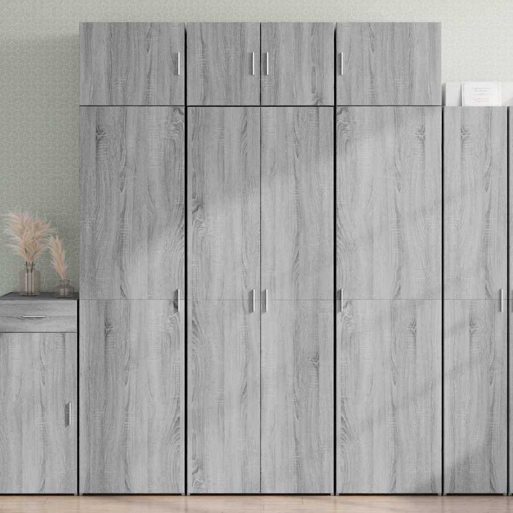 Levně vidaXL Skříň highboard šedá sonoma 70 x 42,5 x 185 cm kompozitní dřevo