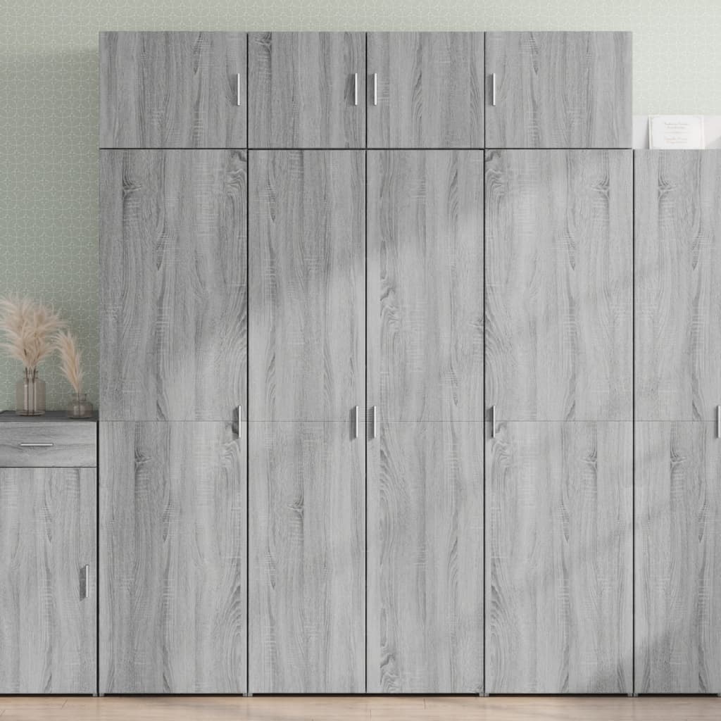 Levně vidaXL Skříň highboard šedá sonoma 80 x 42,5 x 185 cm kompozitní dřevo