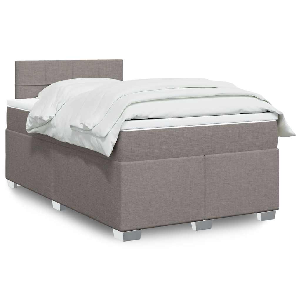 Levně vidaXL Box spring postel s matrací taupe 120x190 cm textil