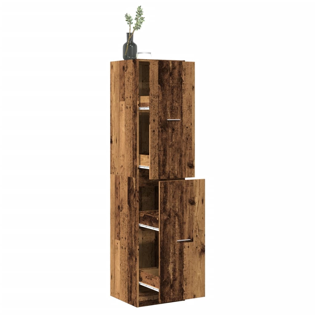 Levně vidaXL Skříňka na léky old wood 40 x 41 x 174,5 cm kompozitní dřevo
