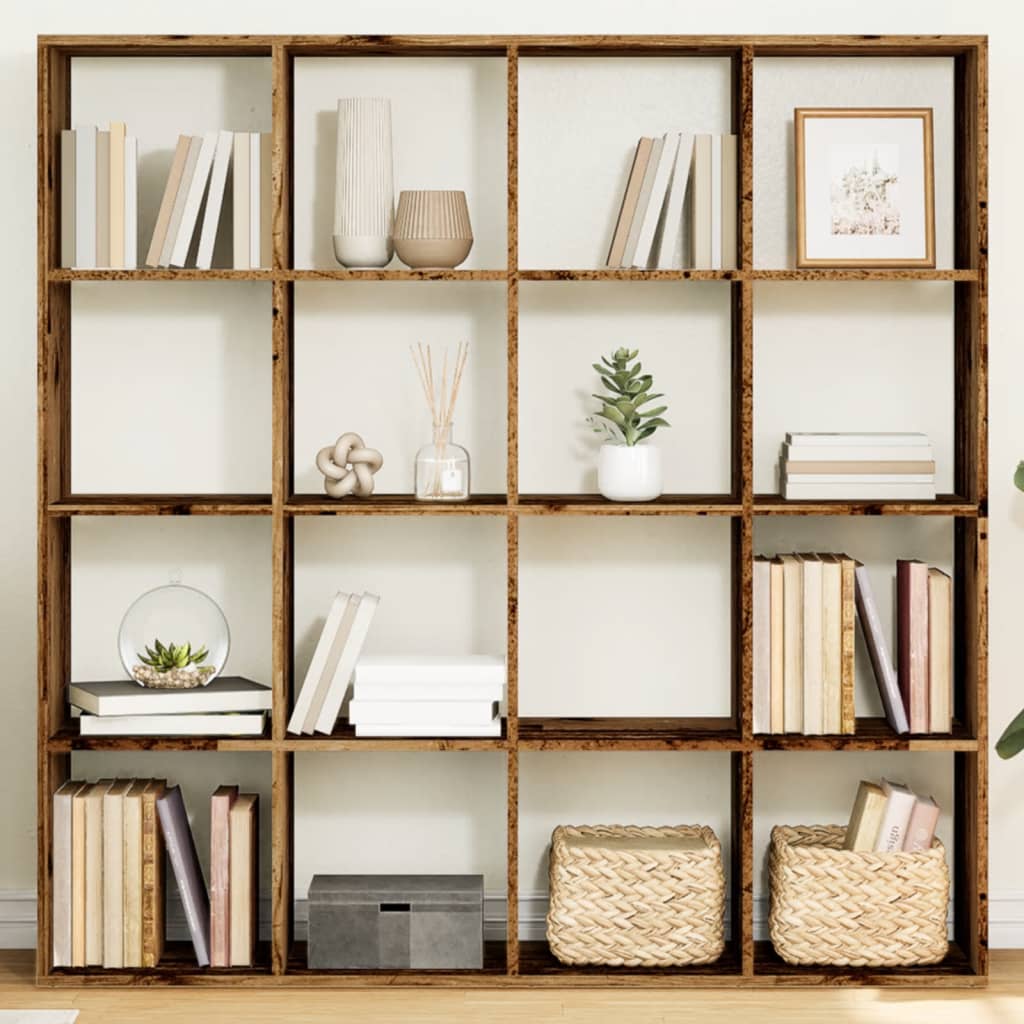 Levně vidaXL Knihovna old wood 137,5 x 29 x 137,5 cm kompozitní dřevo