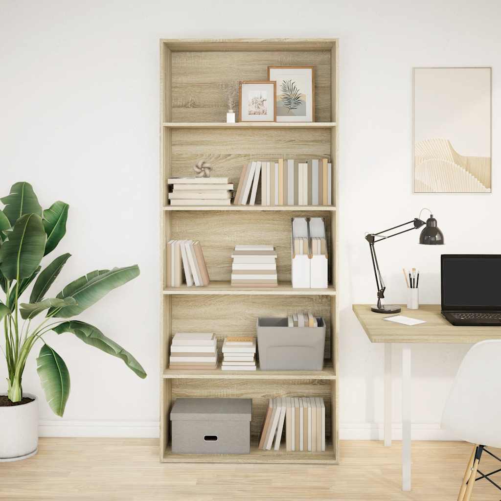 Levně vidaXL Knihovna dub sonoma 80 x 30 x 189 cm kompozitní dřevo
