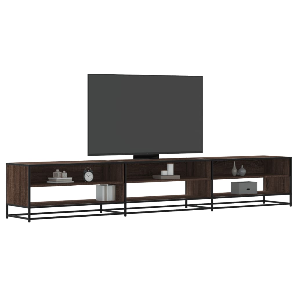 Levně vidaXL TV skříňka hnědý dub 270 x 40 x 46 cm kompozitní dřevo