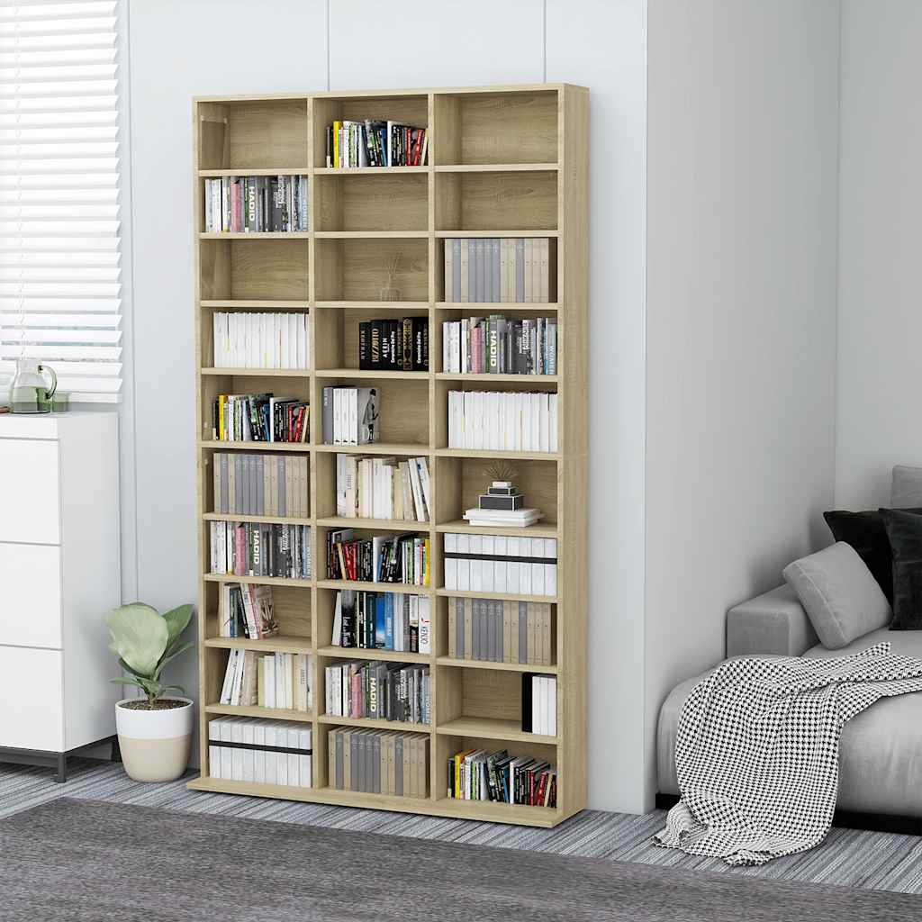 Levně vidaXL CD skříňka sonoma dub 102 x 23 x 177,5 cm kompozitní dřevo