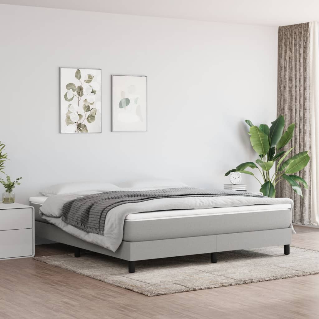 Levně vidaXL Taštičková matrace střední tvrdost světle šedá 160 x 200 x 20 cm textil
