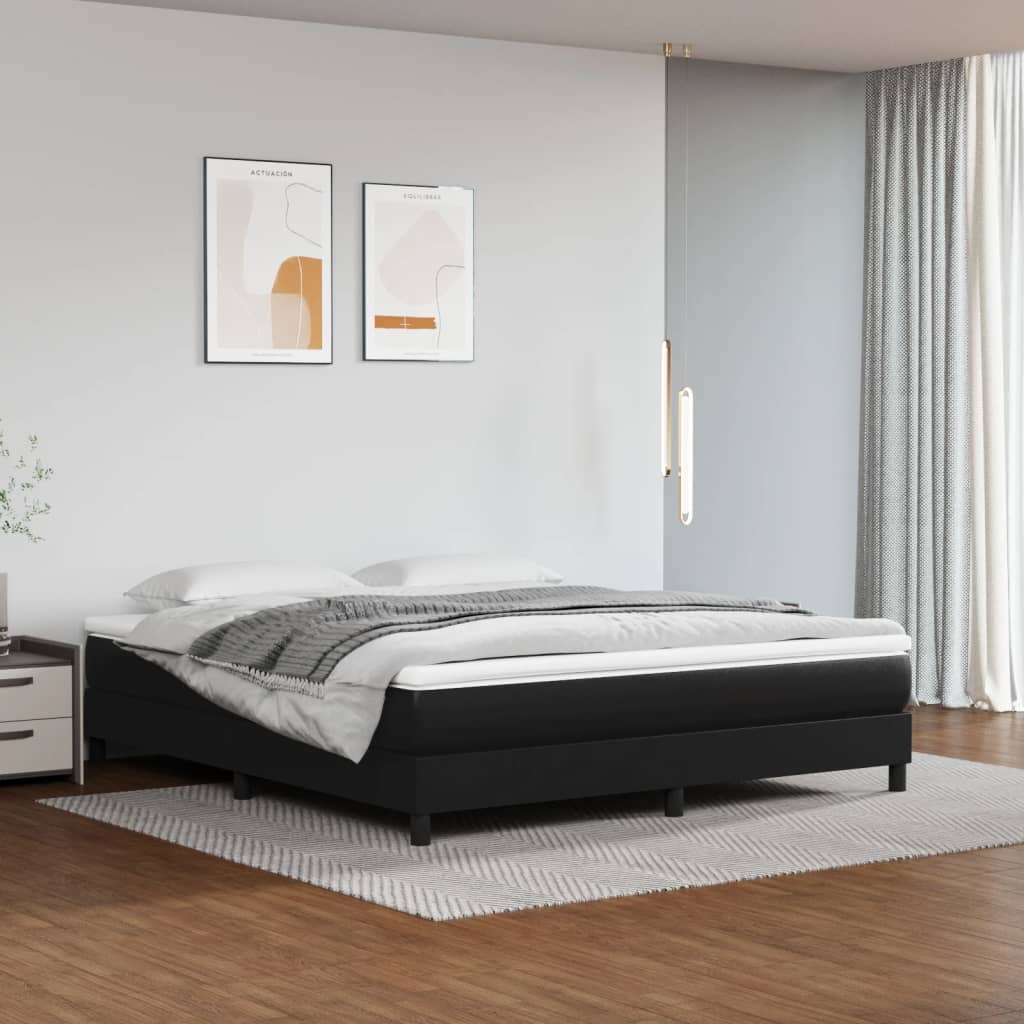Levně vidaXL Taštičková matrace střední tvrdost černá 180x200x20 cm umělá kůže
