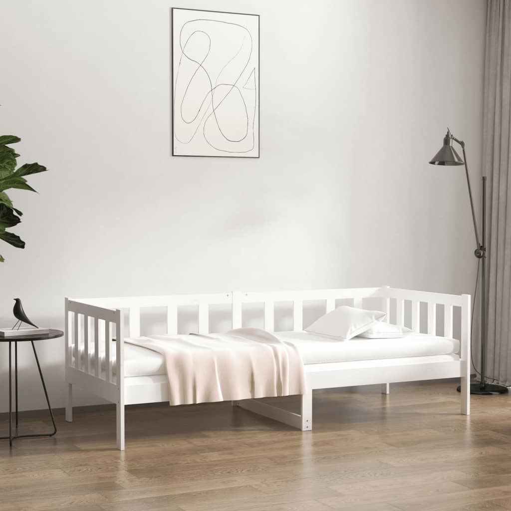 Levně vidaXL Válenda bez matrace bílá 90 x 190 cm masivní borovice