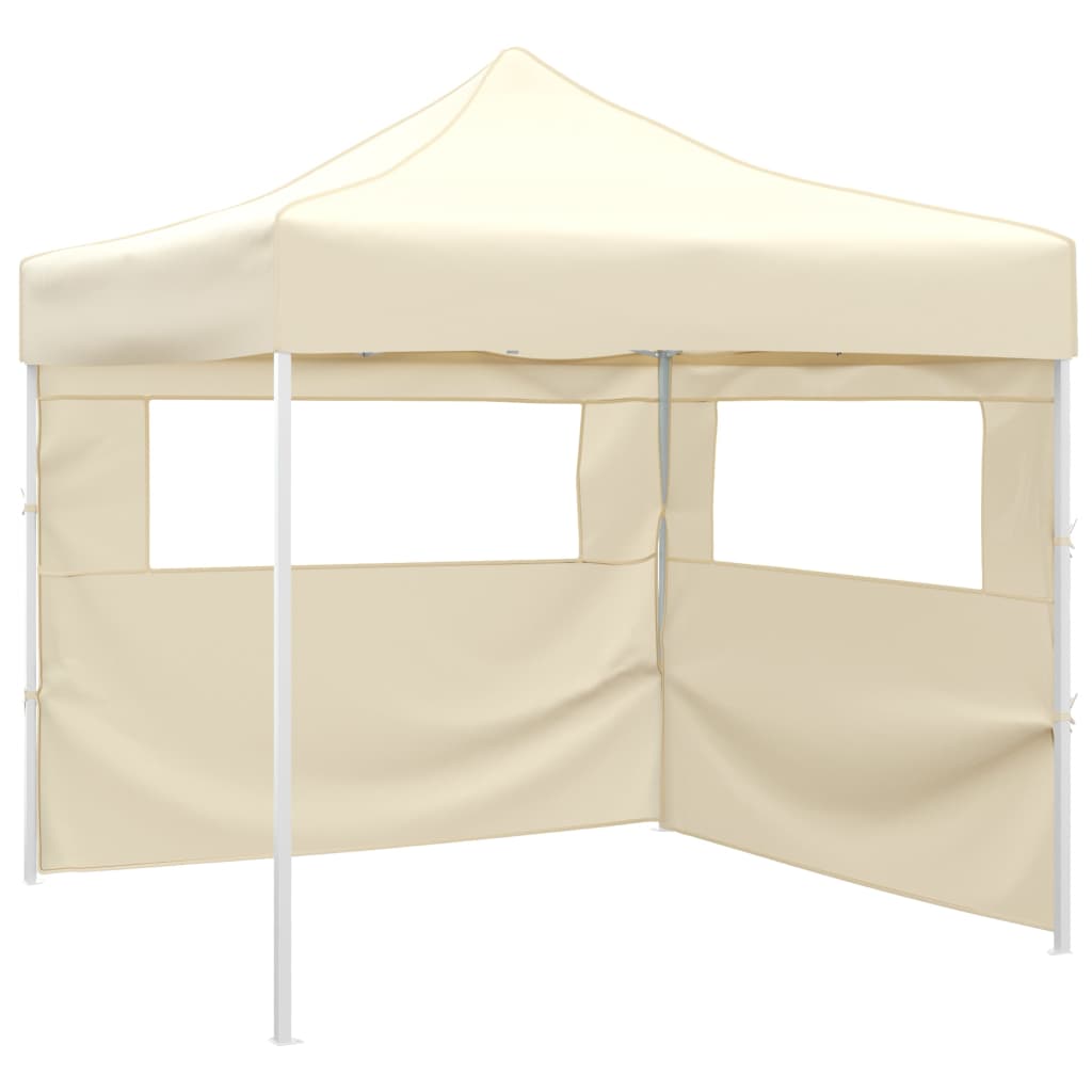Levně vidaXL Skládací stan se 2 stěnami 291x291x315 cm krémový