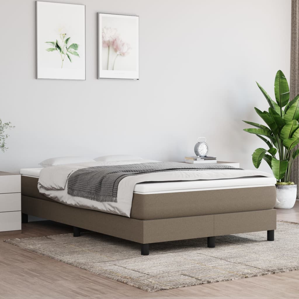 Levně vidaXL Taštičková matrace střední tvrdost taupe 120 x 200 x 20 cm textil