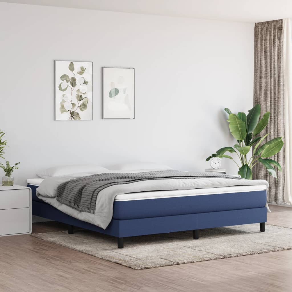 Levně vidaXL Taštičková matrace střední tvrdost modrá 160 x 200 x 20 cm textil