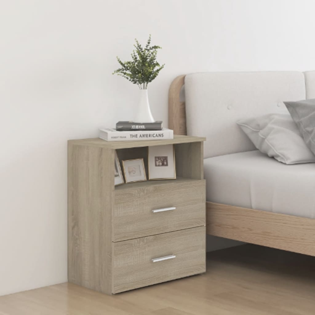 Levně vidaXL Noční stolky 2 ks dub sonoma 50 x 32 x 60 cm