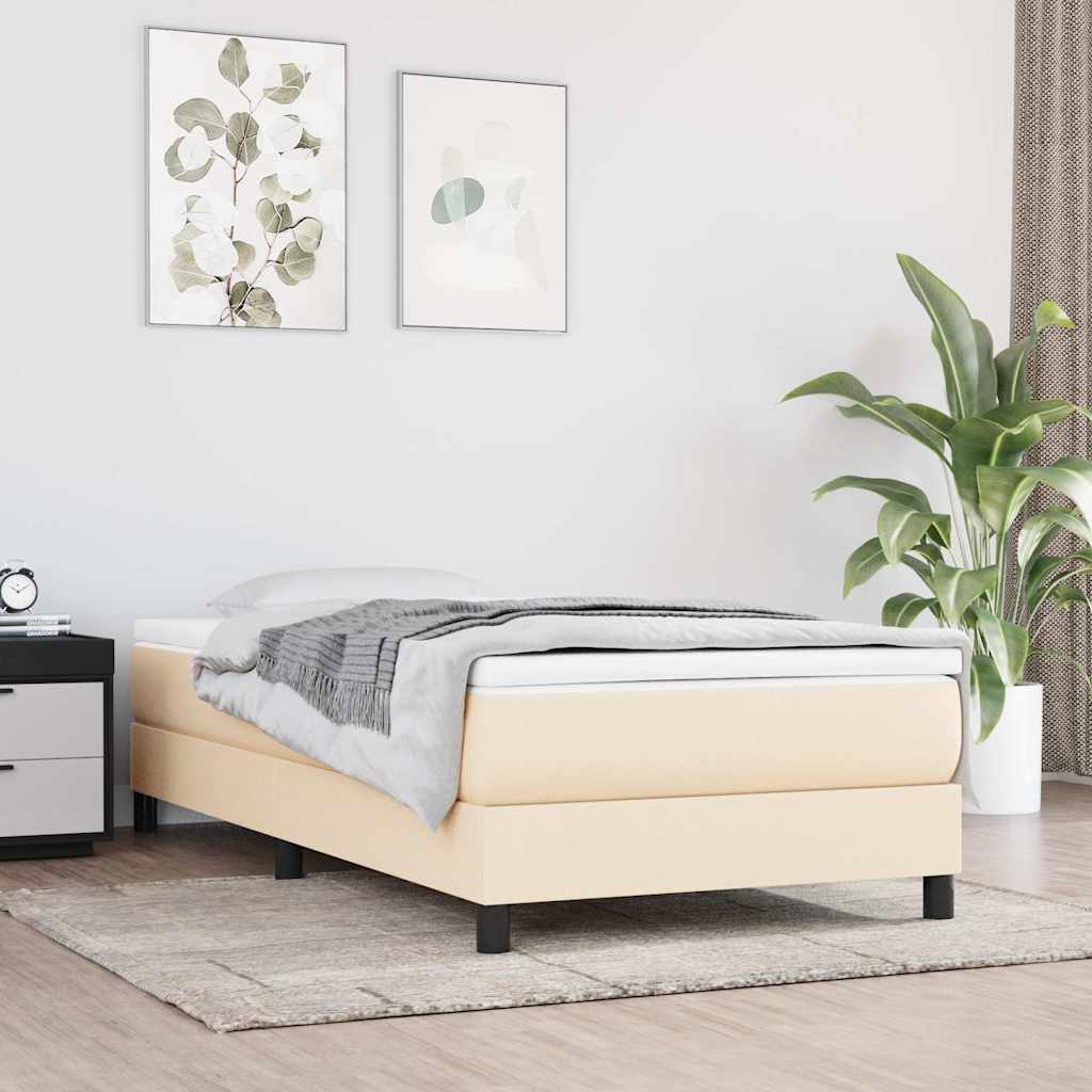 Levně vidaXL Taštičková matrace střední tvrdost krémová 80 x 200 x 20 cm textil