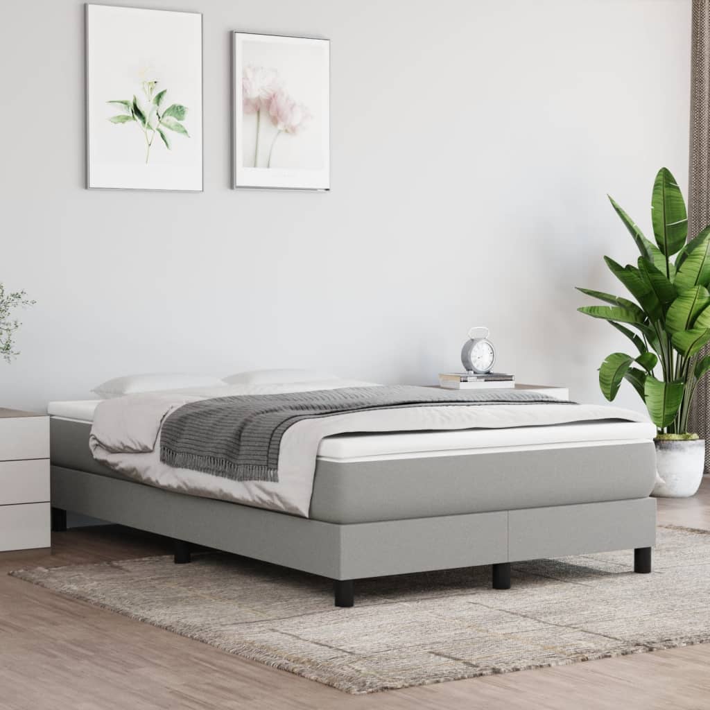 Levně vidaXL Taštičková matrace střední tvrdost světle šedá 120x200x20 cm textil