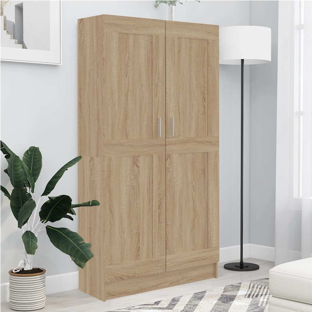 Levně vidaXL Knihovna dub sonoma 82,5 x 30,5 x 150 cm kompozitní dřevo