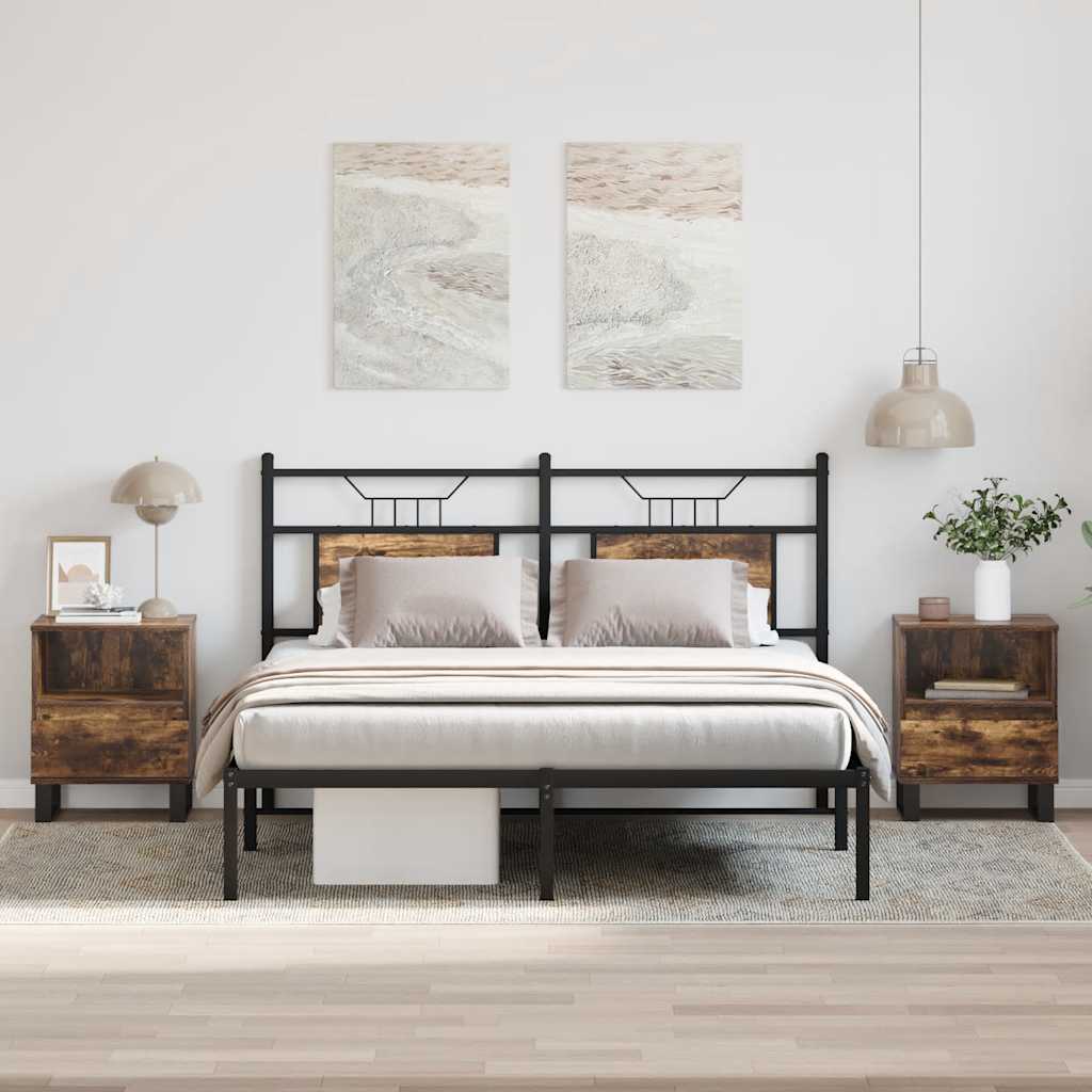 Levně vidaXL Noční stolky 2 ks kouřový dub 40 x 35 x 50 cm kompozitní dřevo