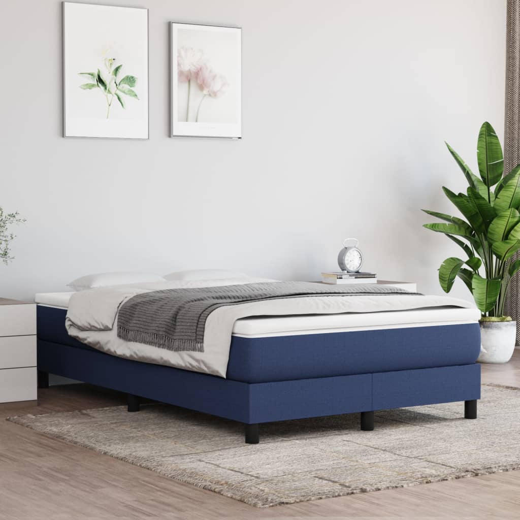 Levně vidaXL Taštičková matrace střední tvrdost modrá 120 x 200 x 20 cm textil