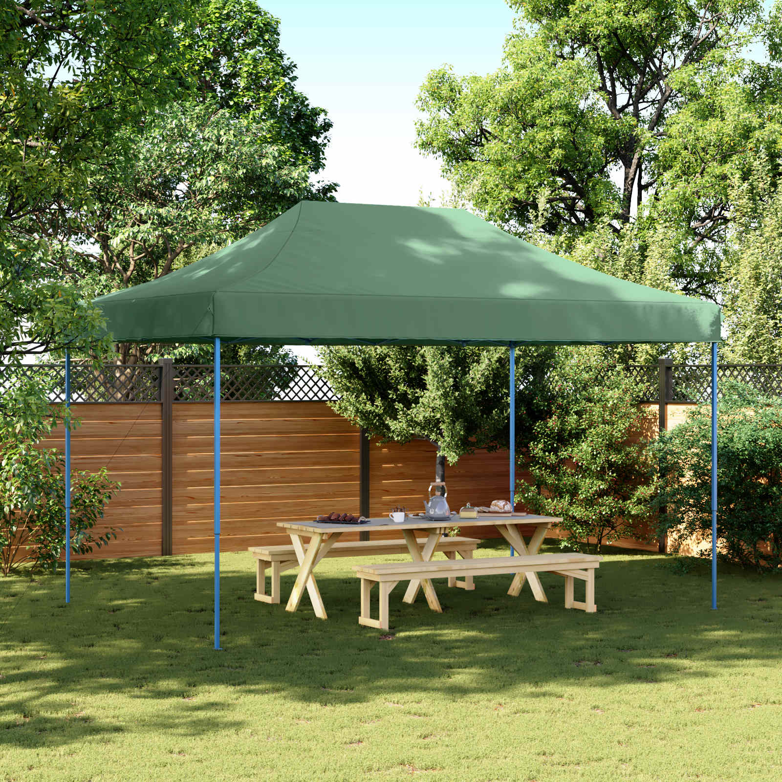 Levně vidaXL Skládací party stan pop-up zelený 440 x 292 x 315 cm