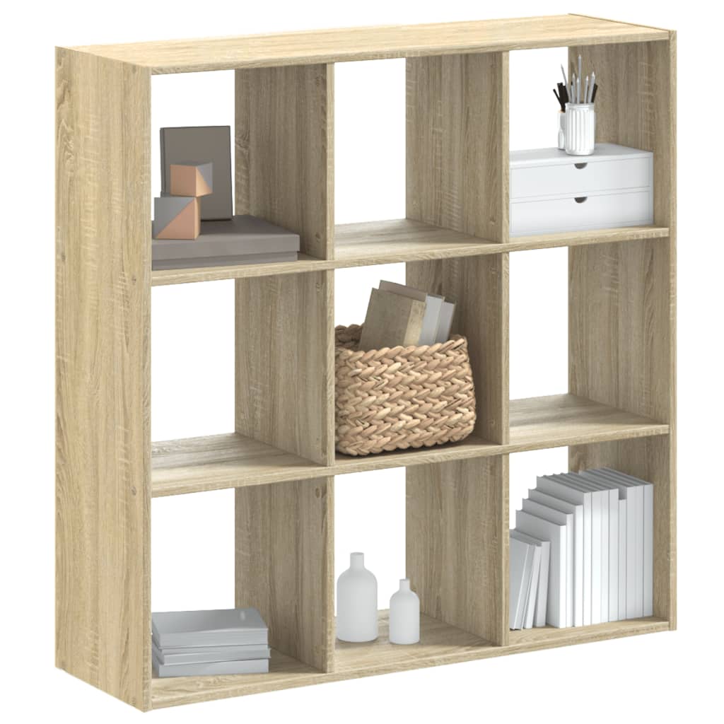 Levně vidaXL Knihovna dub sonoma 102 x 32 x 102 cm kompozitní dřevo