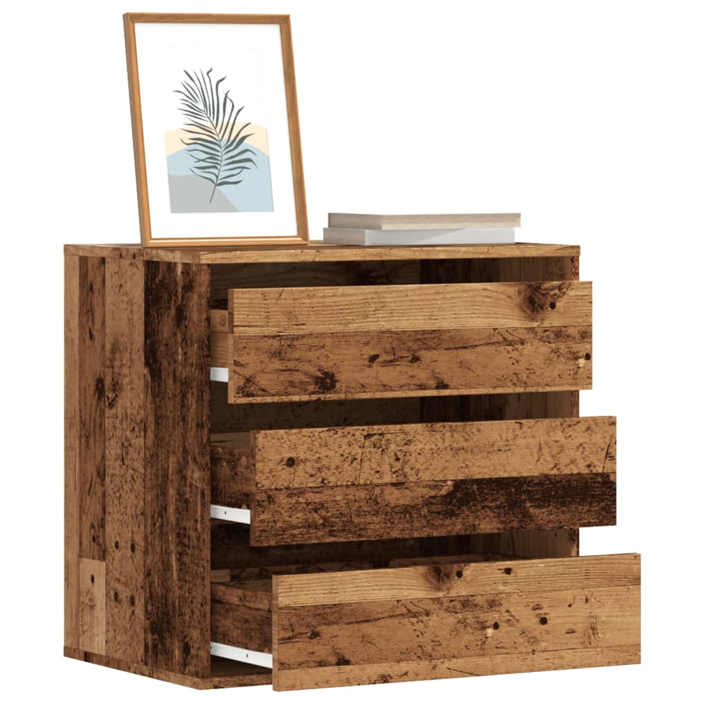 Levně vidaXL Rohová zásuvková komoda old wood 60x41x58 cm kompozitní dřevo