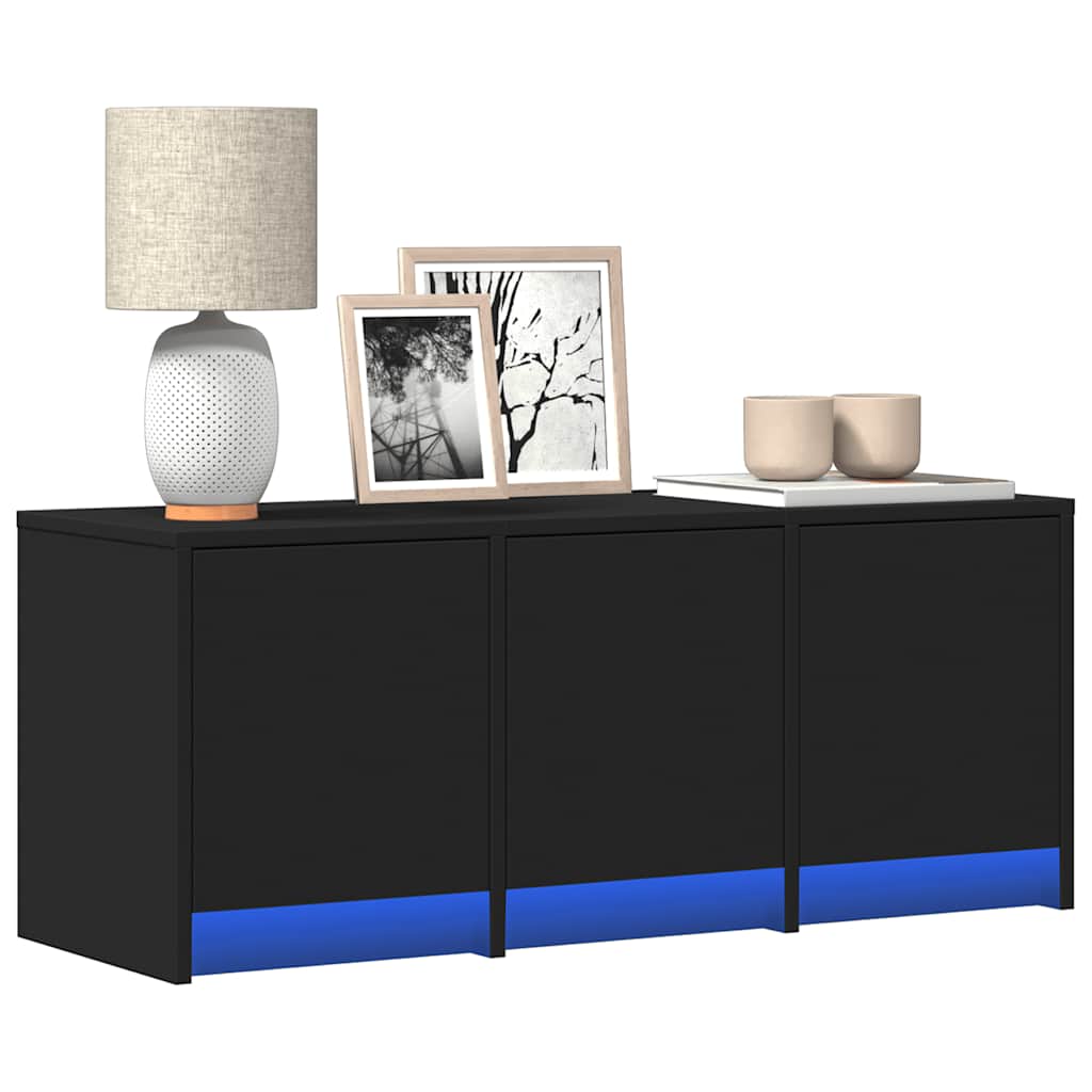 Levně vidaXL TV skříňka s LED černá 97 x 34 x 40 cm kompozitní dřevo